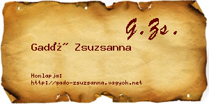Gadó Zsuzsanna névjegykártya